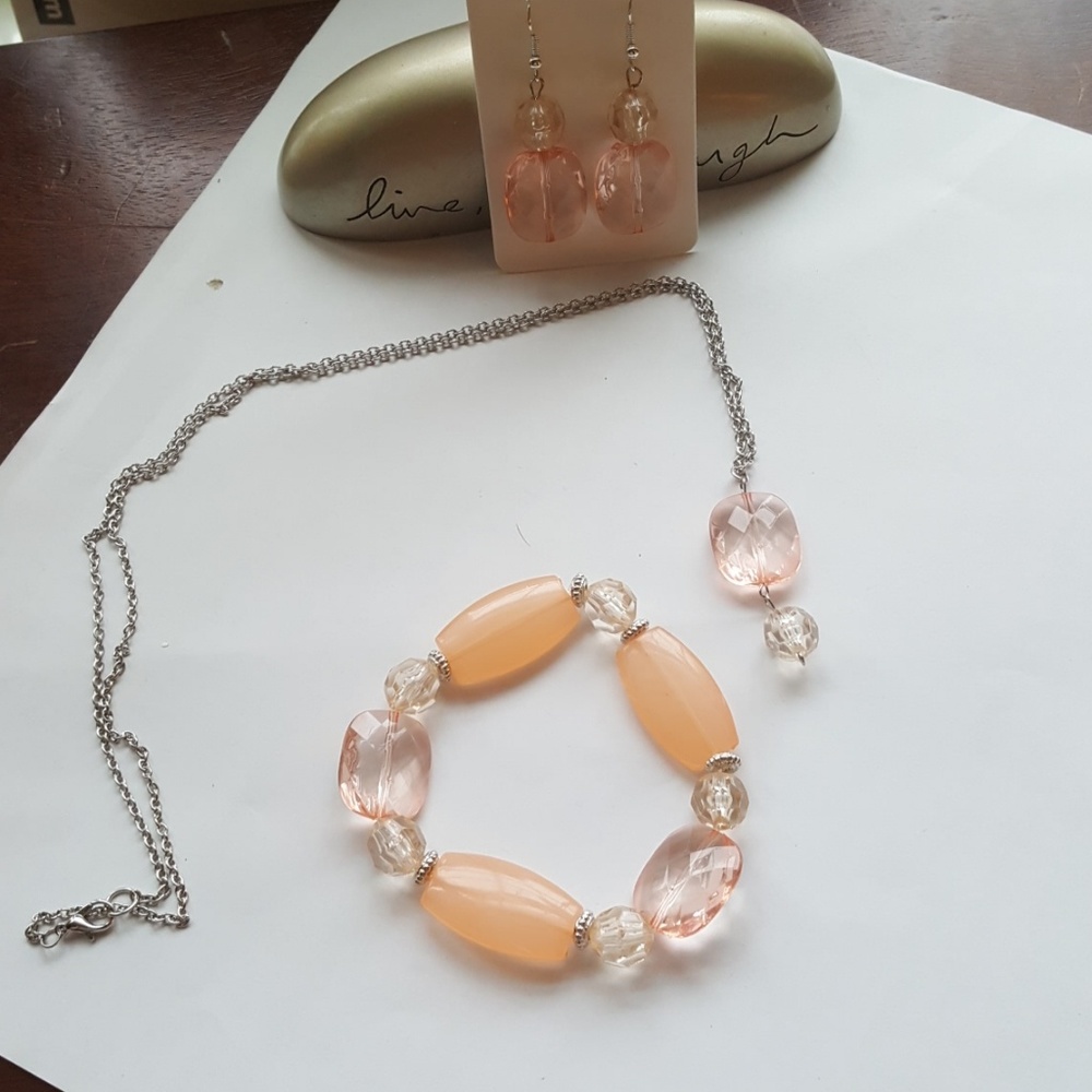 Women's 3PC,💗 Pink & Silver, 💎Jewelry set